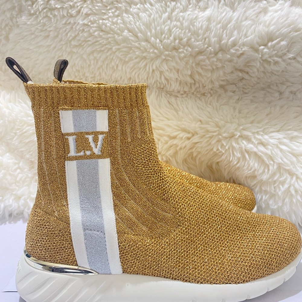 LOUIS VUITTON "AFTERGAME" STRETCH FABRIC SNEAKER BOOTS